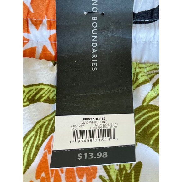 No Boundaries Mens XL 7" Inseam Recycled Polyester Tropical Print Swim Shorts - Picture 8 of 8